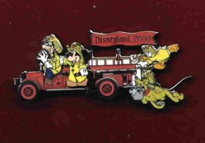 firetruck disneyland 2000 pin
