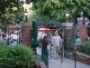 Haunted Mansion entrance with cast member