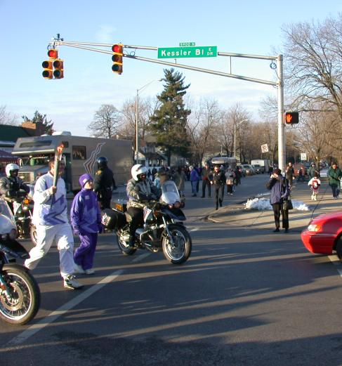 The Olympic Torch in Indianapolis