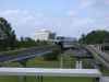 monorail arriving at the Ticket and Transportation Center