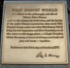 plaque by statue of Roy Disney